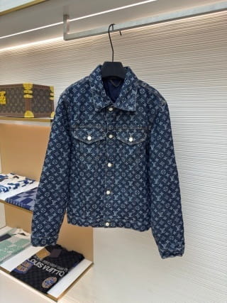 Louis Vuitton Monogram Denim Jacket | Viral Luxury Dark Wash Jean Jacket - Image 5