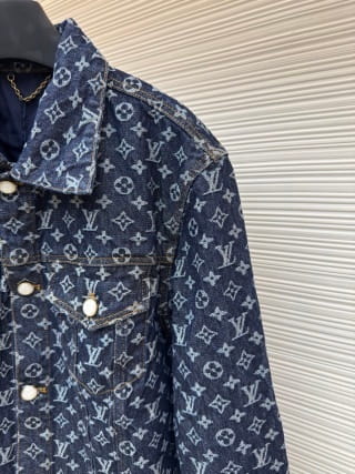 Louis Vuitton Monogram Denim Jacket | Viral Luxury Dark Wash Jean Jacket - Image 6