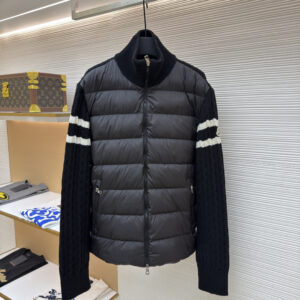 Moncler Black Hybrid Puffer Cardigan