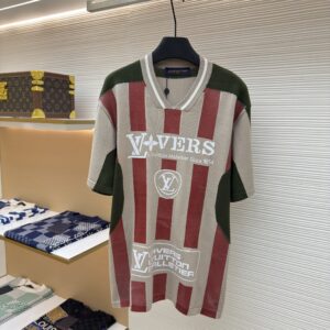 Men's Louis Vuitton Striped Knit Football Shirt