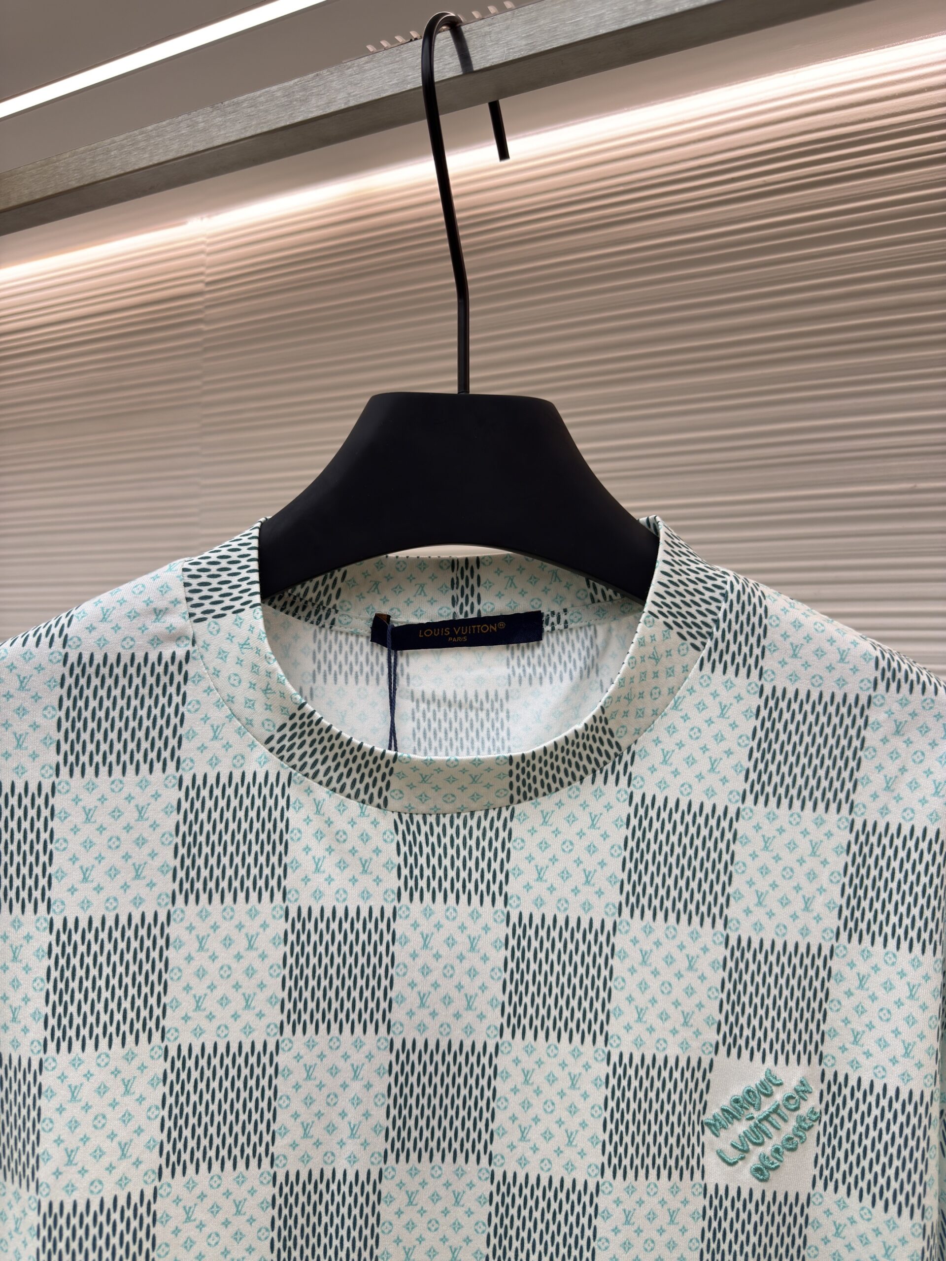 Men's Louis Vuitton Green Damier T-Shirt
