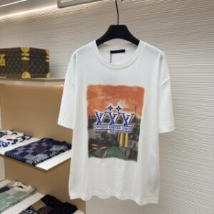Men's Louis Vuitton White Lovers Graphic T-Shirt