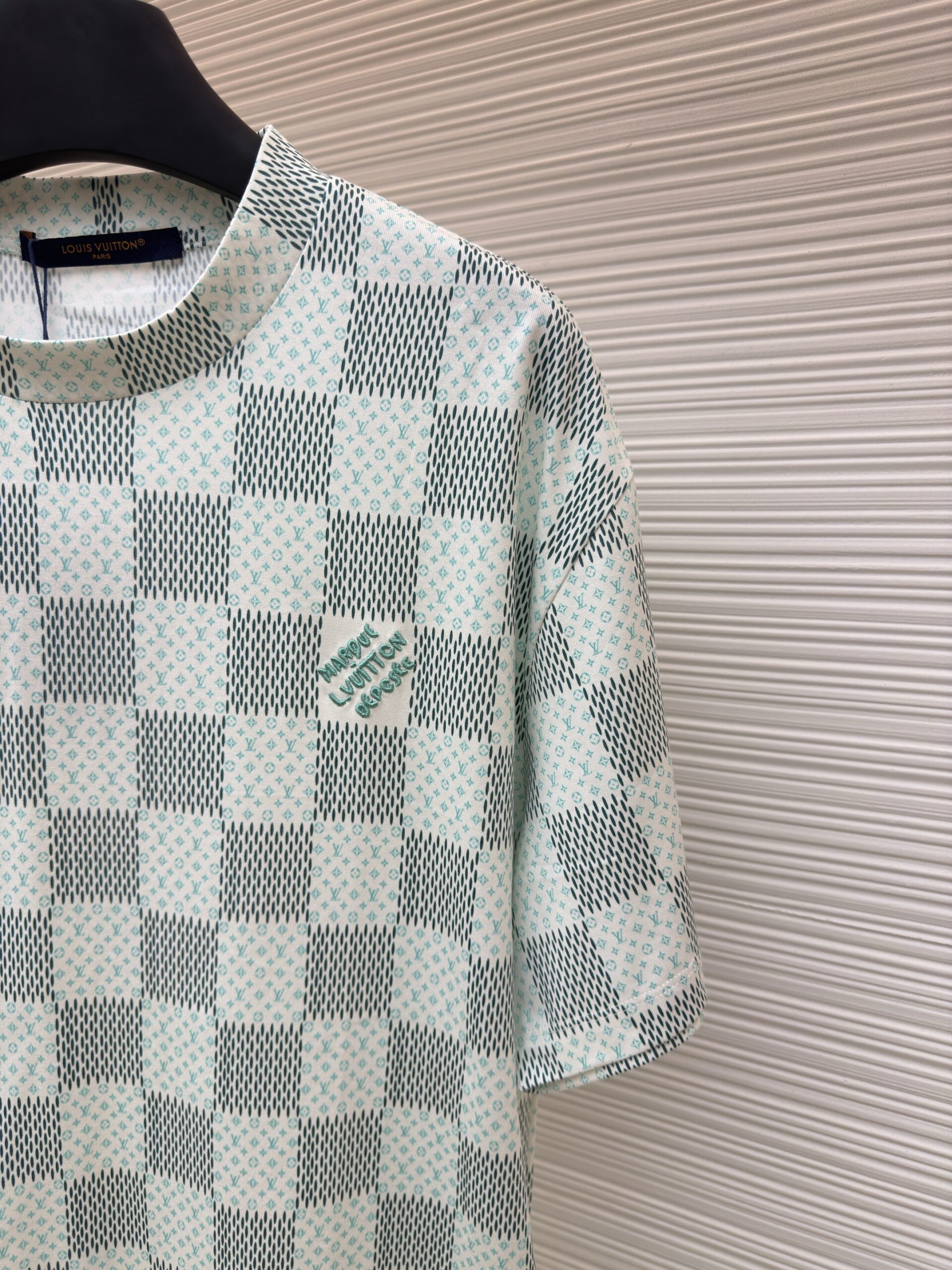 Men's Louis Vuitton Green Damier T-Shirt