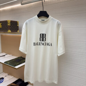 Balenciaga BB Logo Oversized White T-Shirt