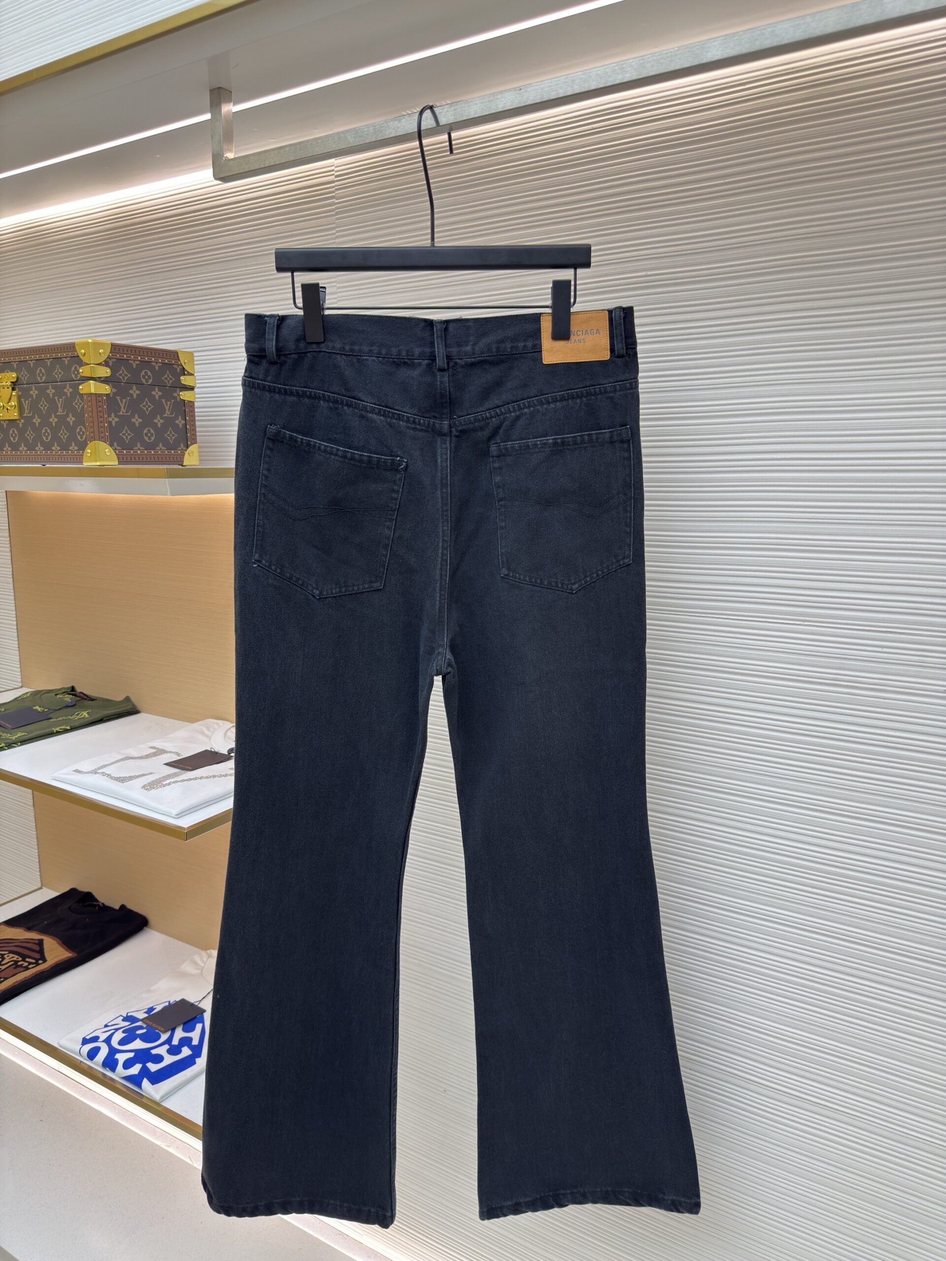 Balenciaga Flared Distressed Black Jeans - Image 4
