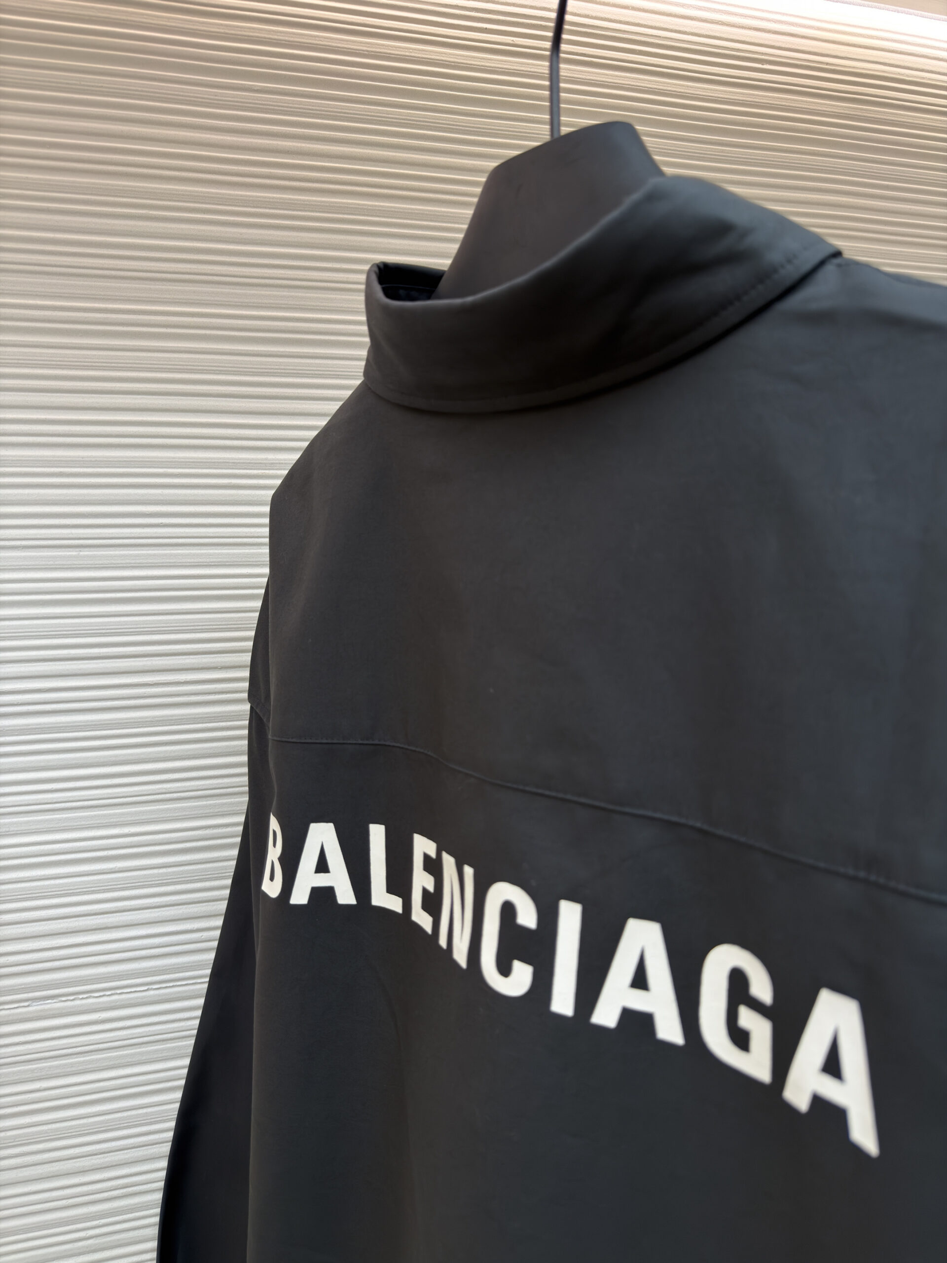Balenciaga Logo Back Oversized Shirt in Anthracite Grey - Image 4