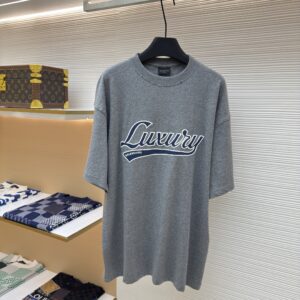 Balenciaga "Luxury" Graphic Oversized Grey T-Shirt