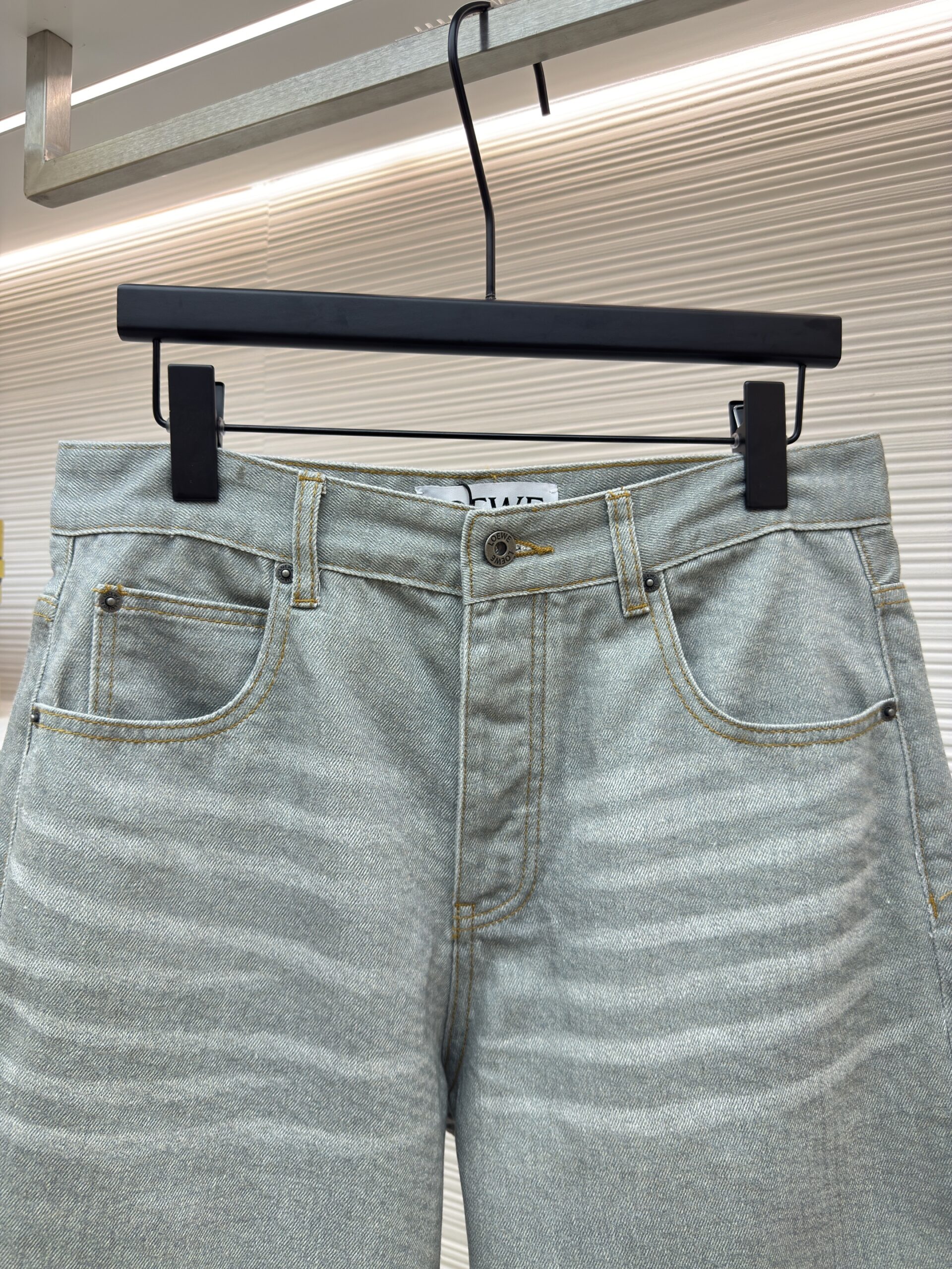 Burberry Check Baggy Denim Jeans Blue - Image 2