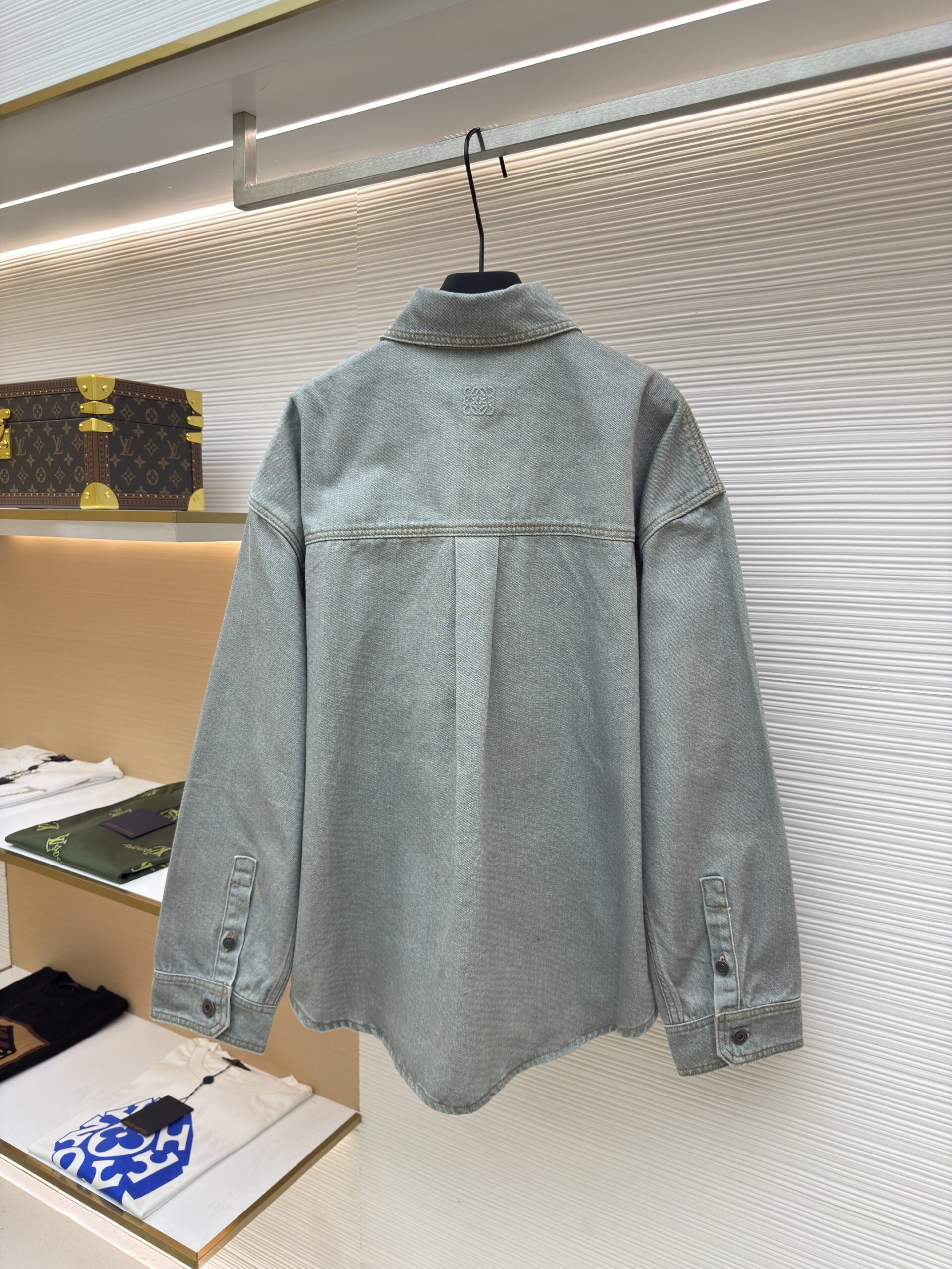 Burberry Vintage Check Denim Jacket Blue - Image 3