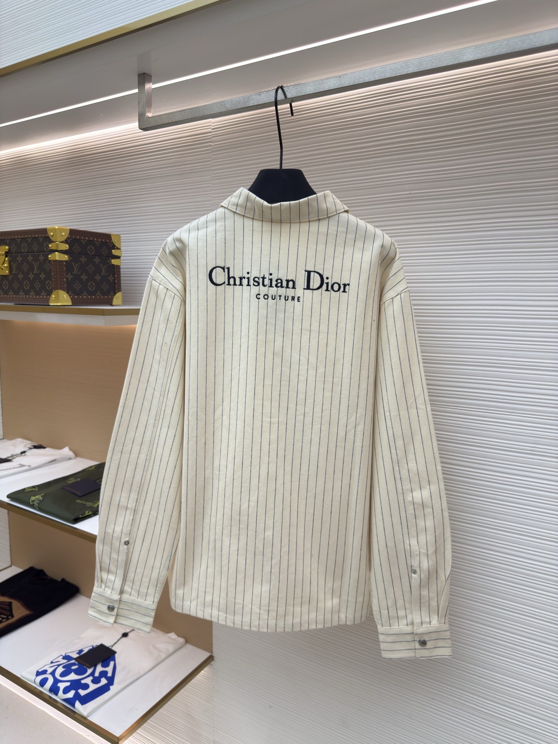 Christian Dior Couture Pinstripe Overshirt - Image 3