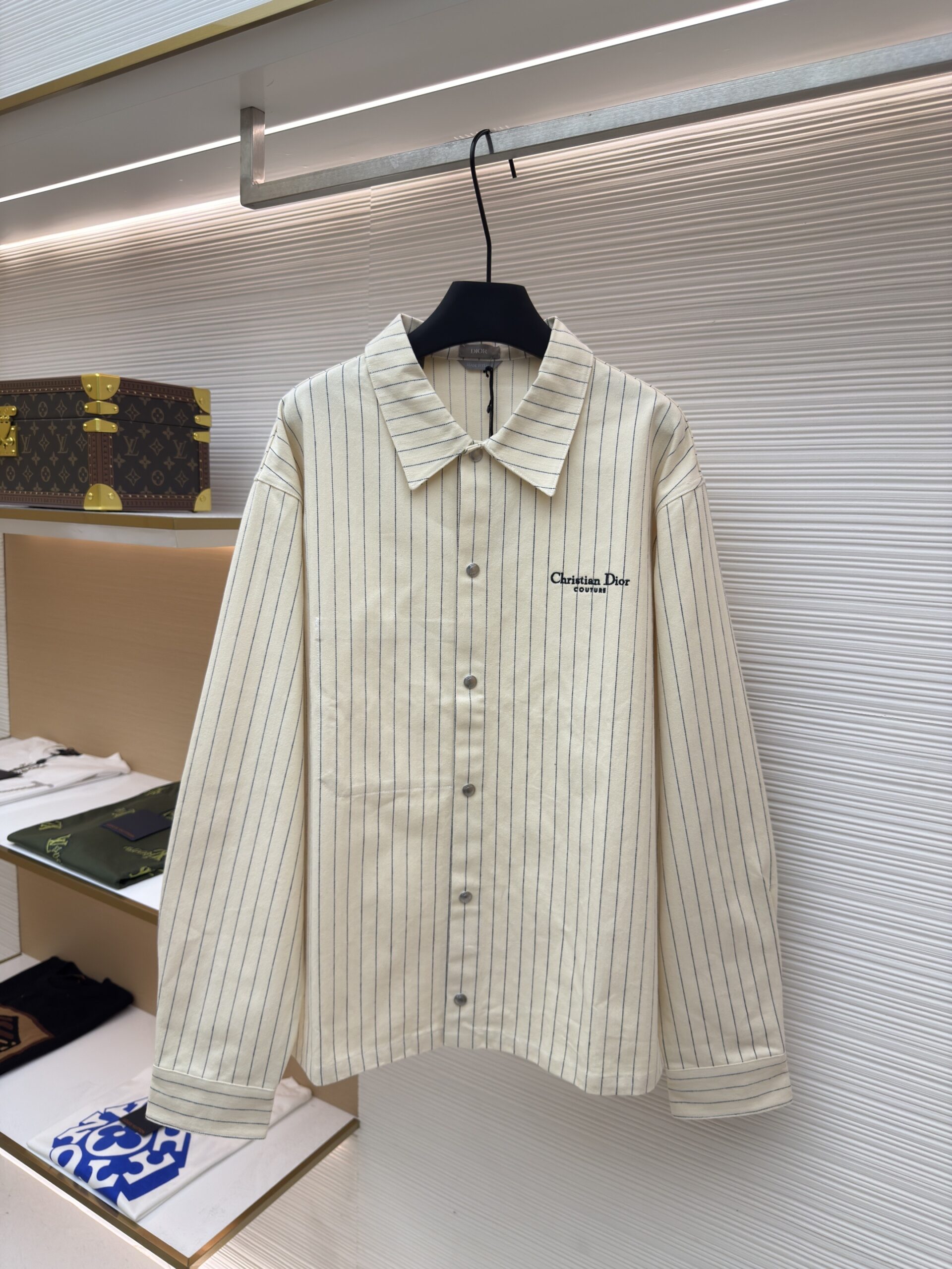 Christian Dior Couture Pinstripe Overshirt