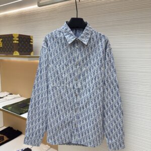 Christian Dior Oblique Overshirt Blue Denim