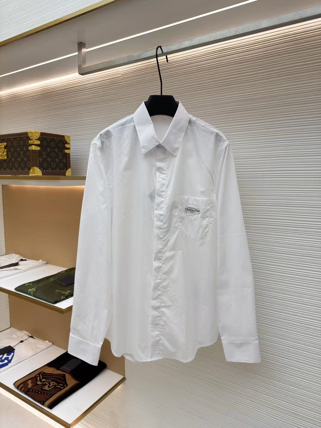Christian Dior White Cotton Poplin Shirt