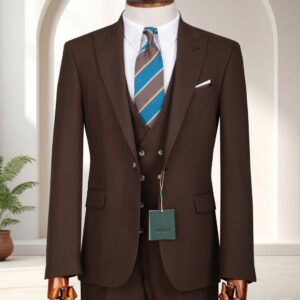 Dark Brown Suit for corporate business and prom outfit