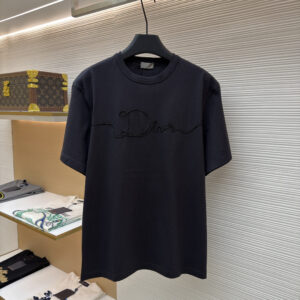 Dior-Black-Braided-Logo-T-Shirt