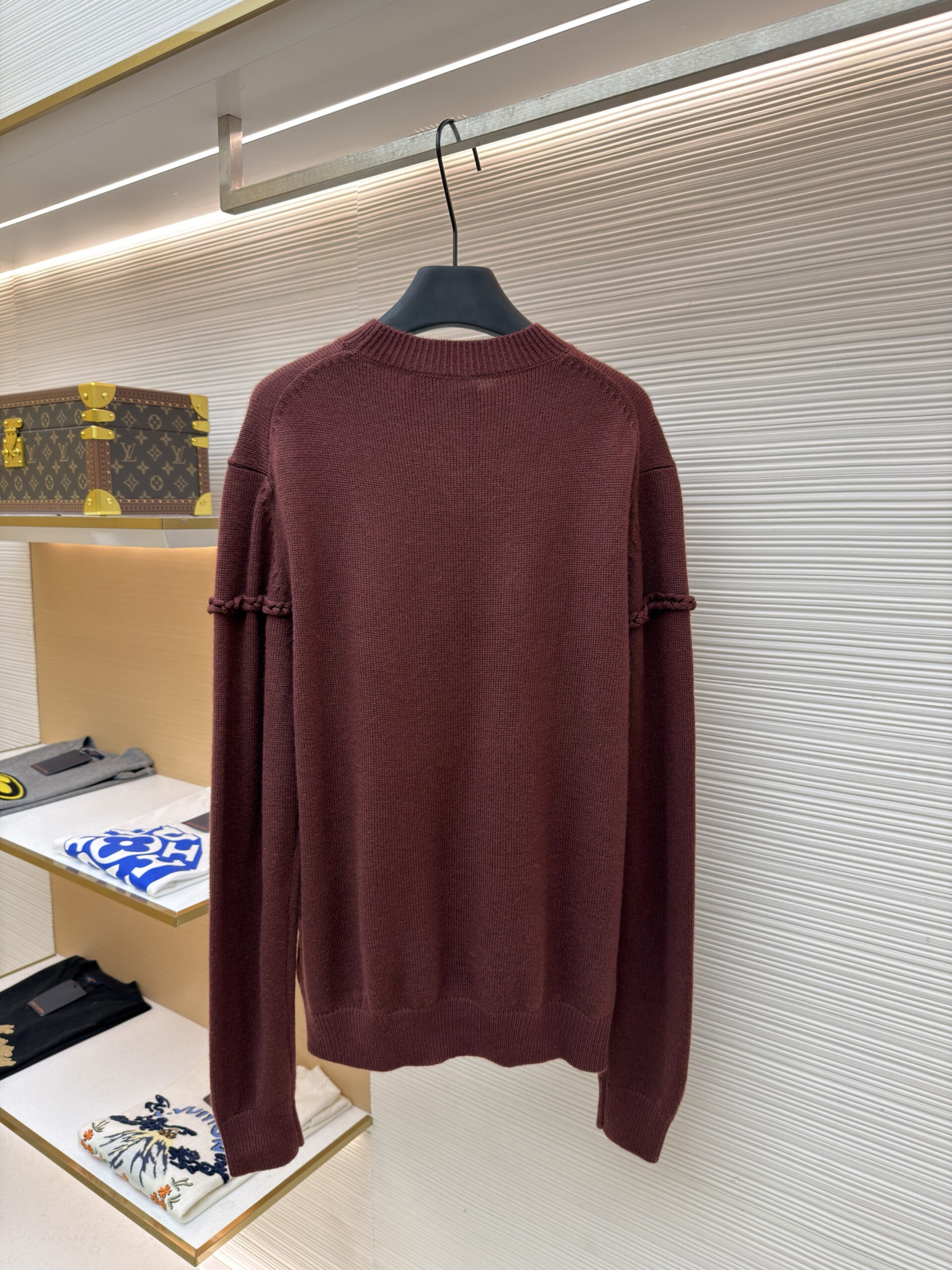 Dior Brown Braided Logo Sweater - Image 3