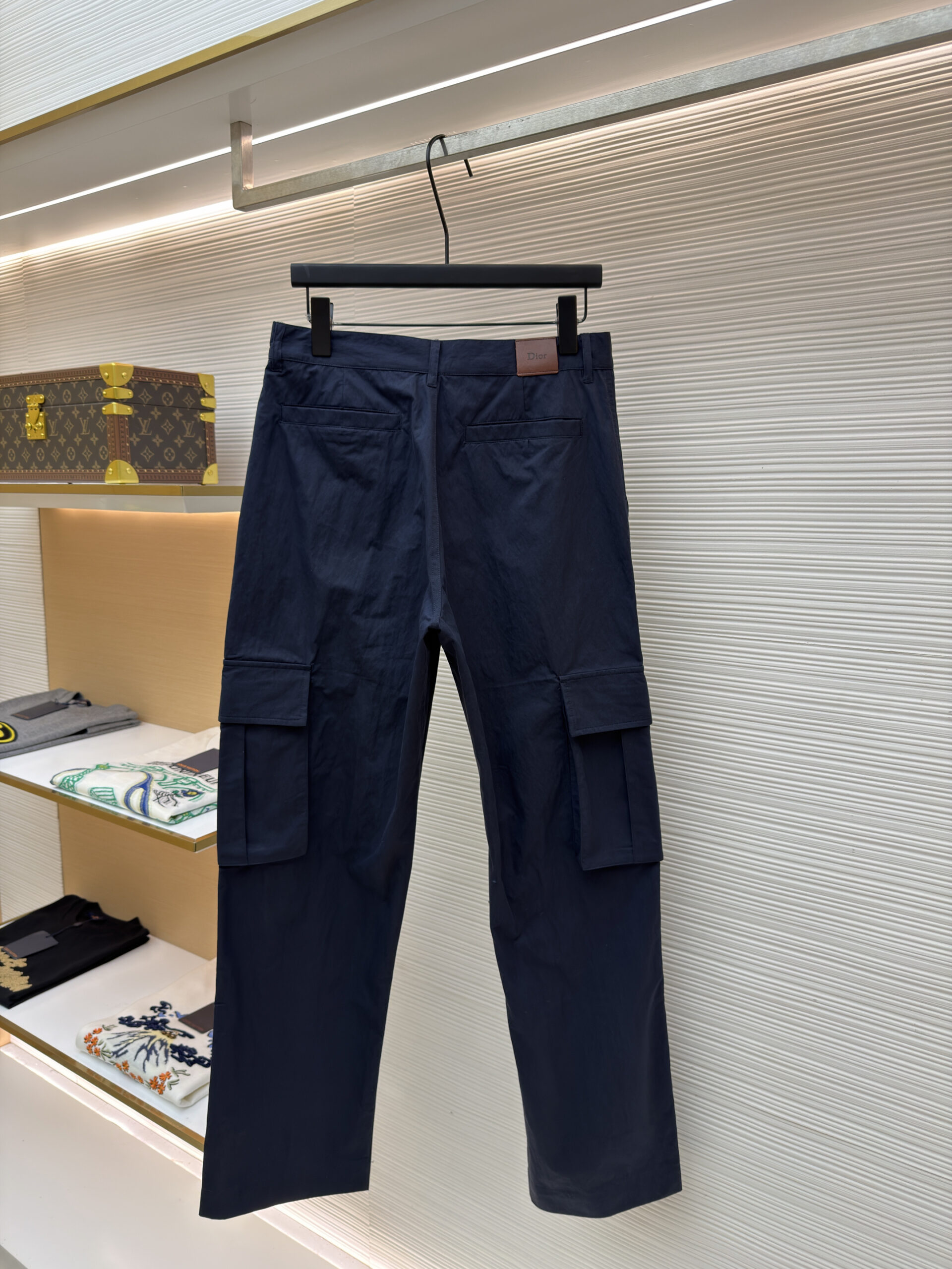 Dior Navy Cargo Trousers - Image 3