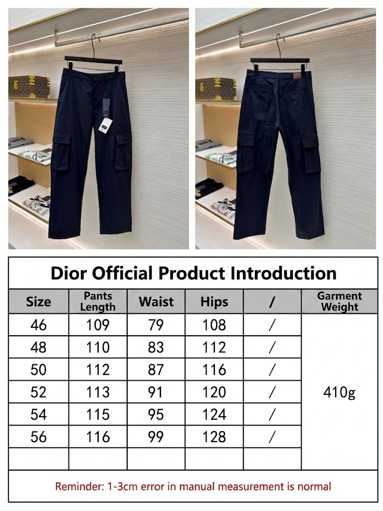 Dior Navy Cargo Trousers - Image 4