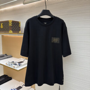 Fendi FF Jacquard Patch Heavyweight Tee - Onyx Black