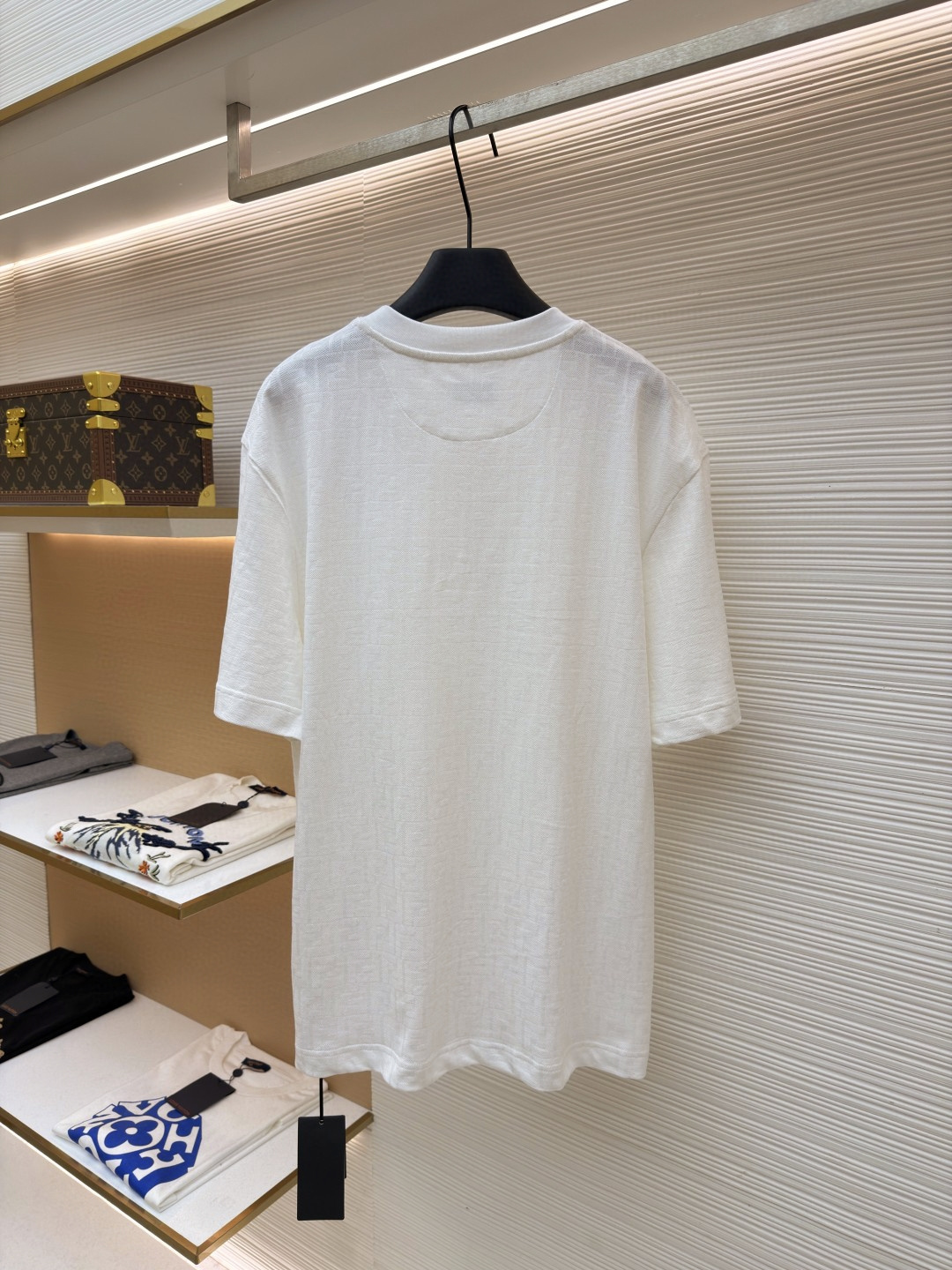 Fendi Monogram Embossed White Cotton T-Shirt - Image 2