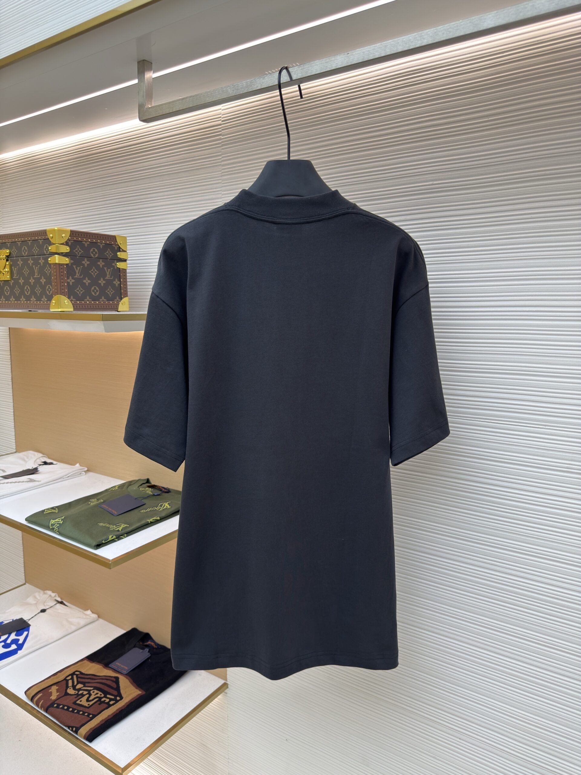 Balenciaga BB Logo Oversized Charcoal T-Shirt - Image 3