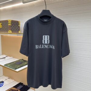 Balenciaga BB Logo Oversized Charcoal T-Shirt