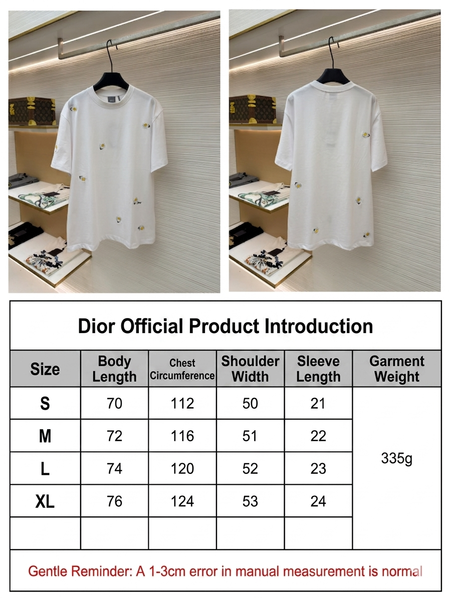 Dior White Daisy Embroidered T-Shirt - Image 5