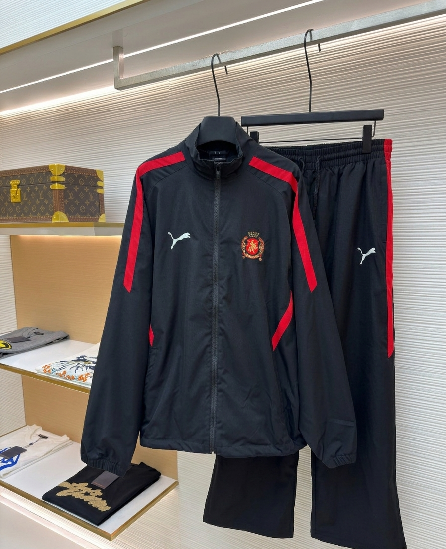 Puma Red-Striped Technical Tracksuit