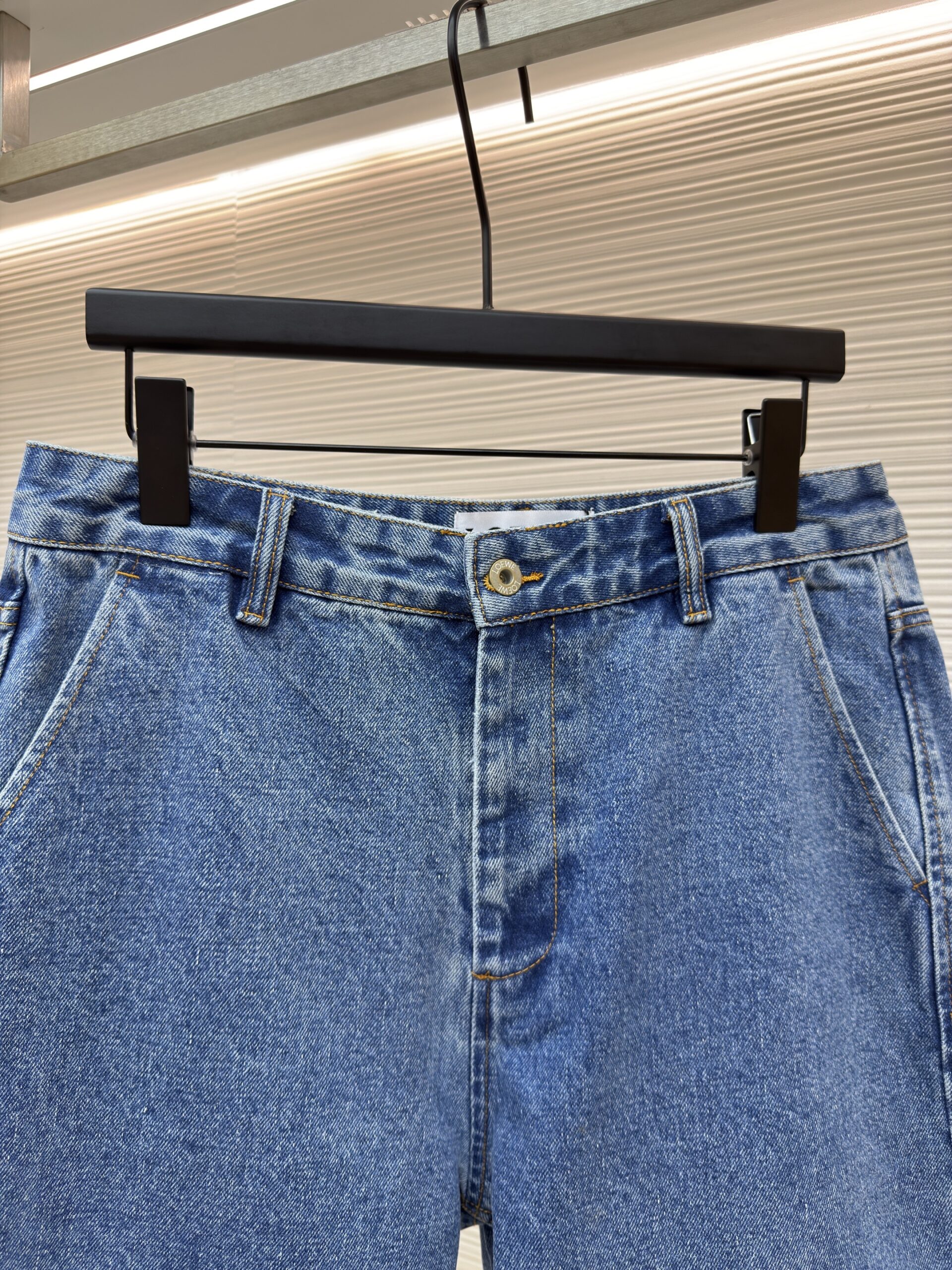 Loewe Anagram Embroidered Denim Shorts - Image 2