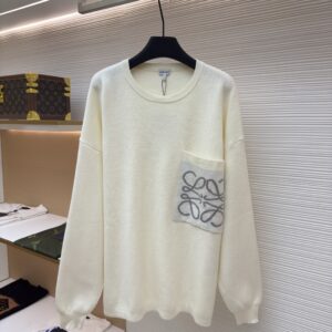 Loewe Anagram Pocket Oversized Jumper Cream