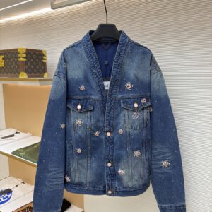 Louis Vuitton Crystal Snowflake Denim Jacket
