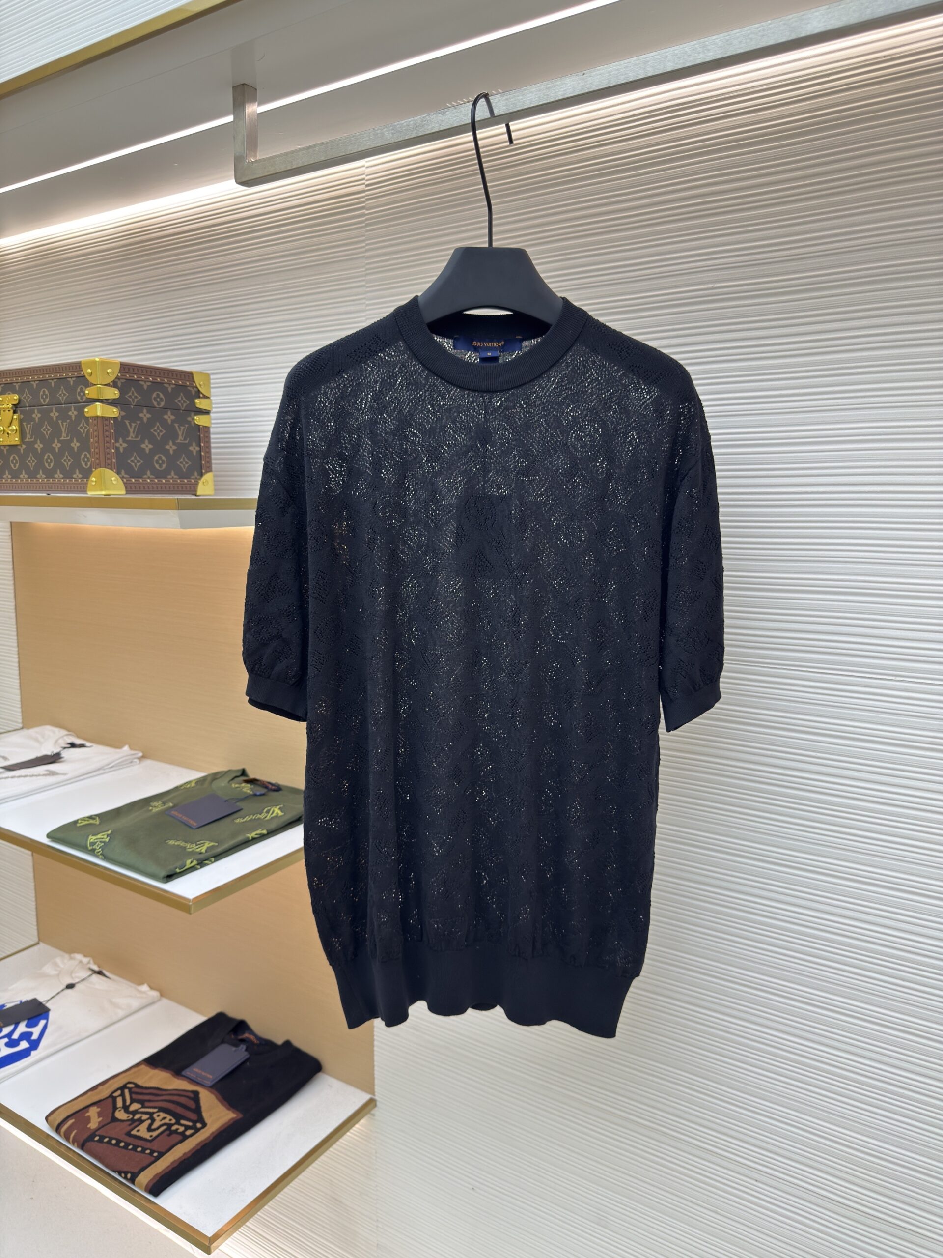 Louis Vuitton Monogram Open-Knit Mesh T-Shirt