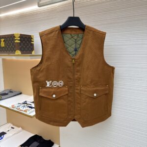 Louis Vuitton Monogram Pearl Embellished Brown Workwear Vest