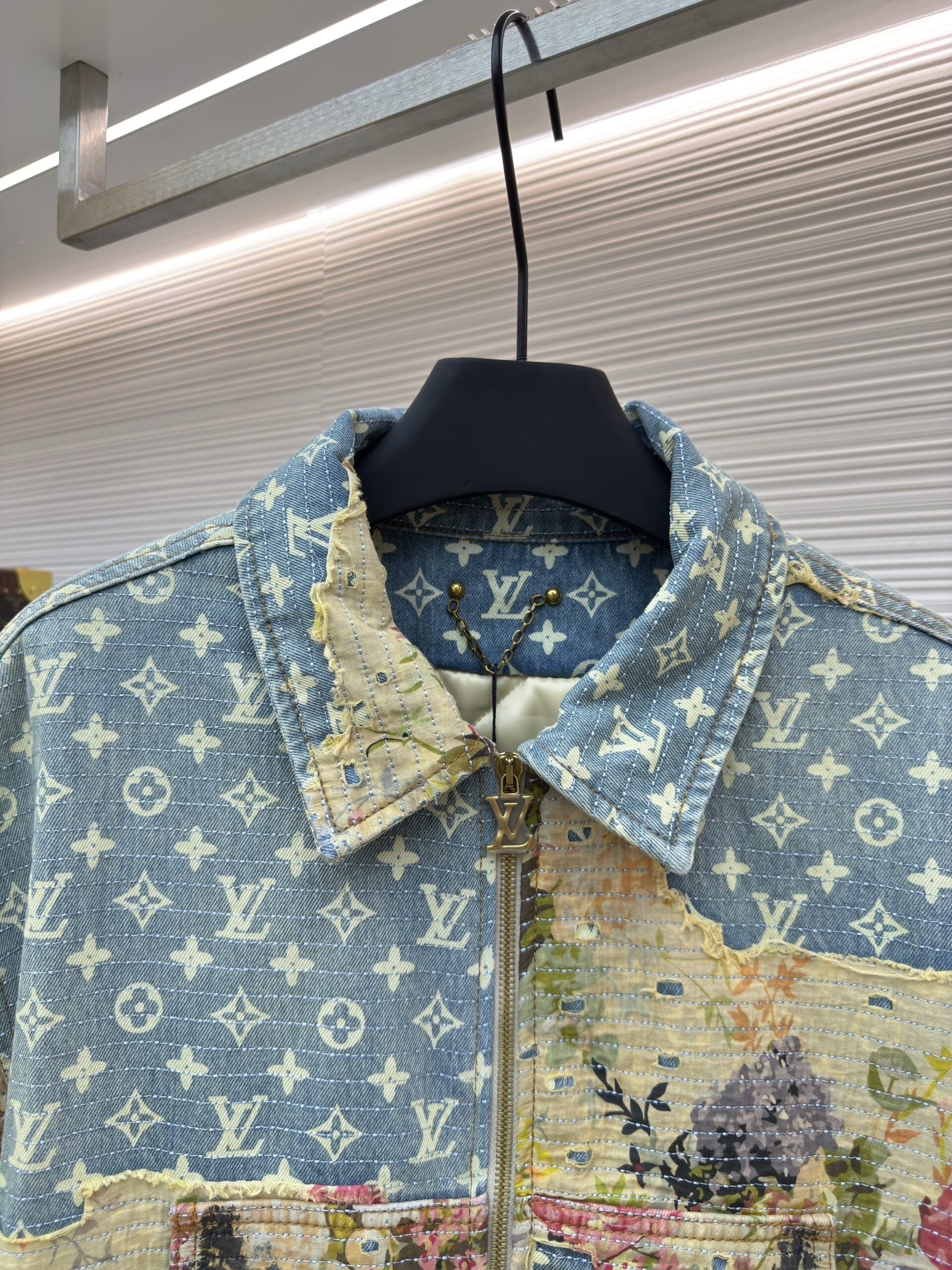 Louis Vuitton Monogram Tapestry Floral Denim Jacket - Image 2