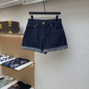 Louis Vuitton Monogram Turn-Up Denim Shorts