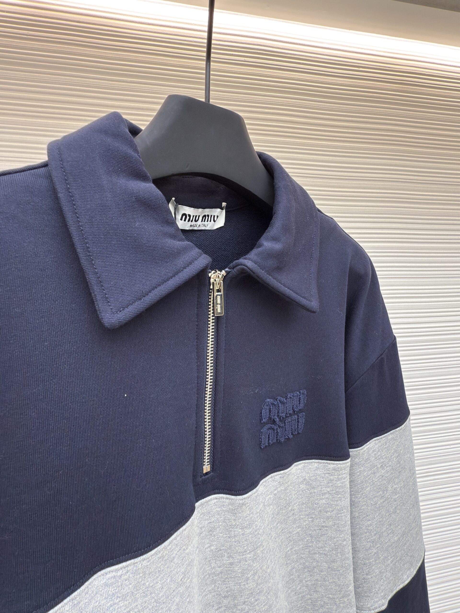 Miu Miu Colour-Block Half-Zip Sweatshirt - Image 2