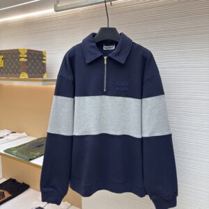 Miu Miu Colour-Block Half-Zip Sweatshirt