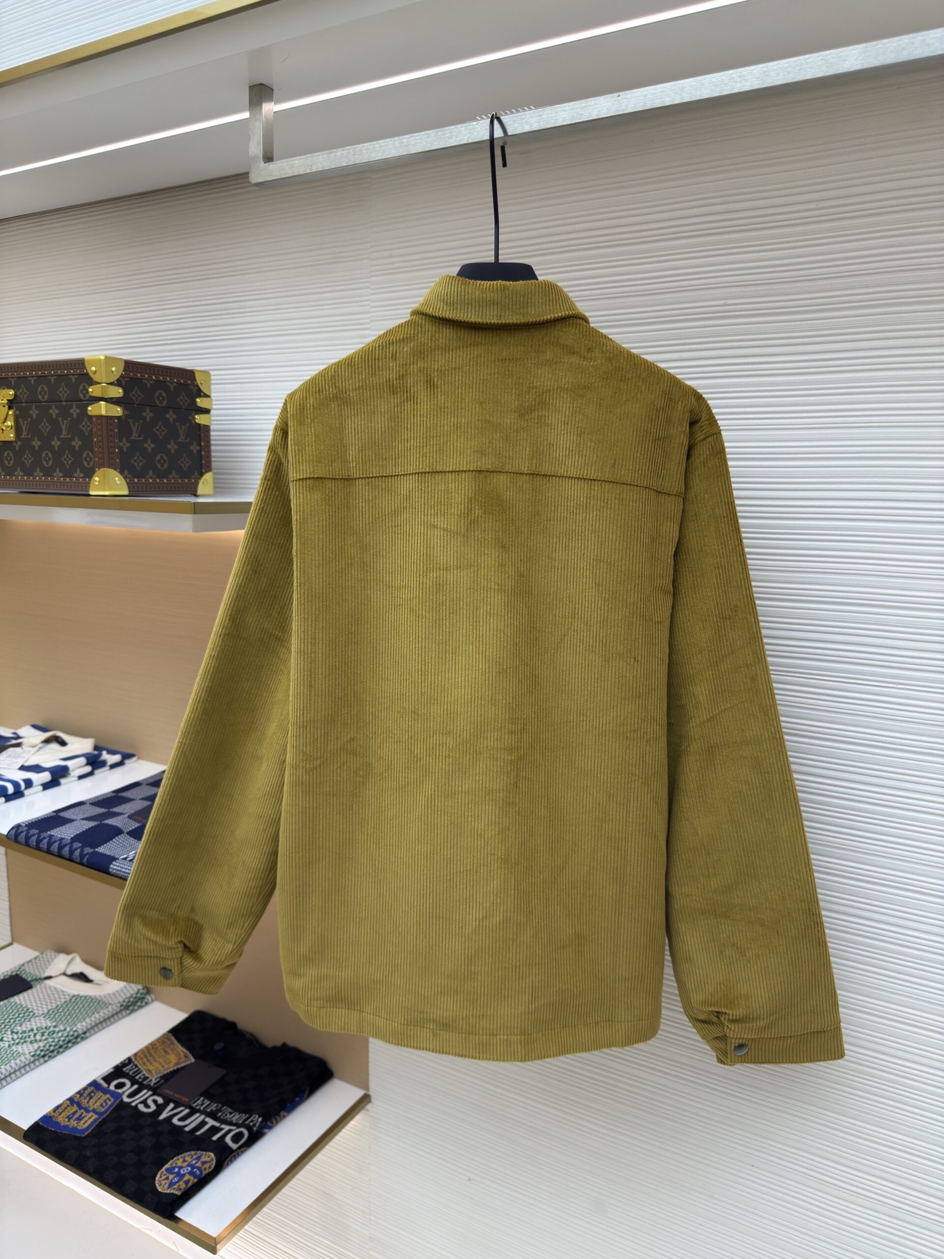 Prada Corduroy Overshirt in Mustard Yellow - Image 2