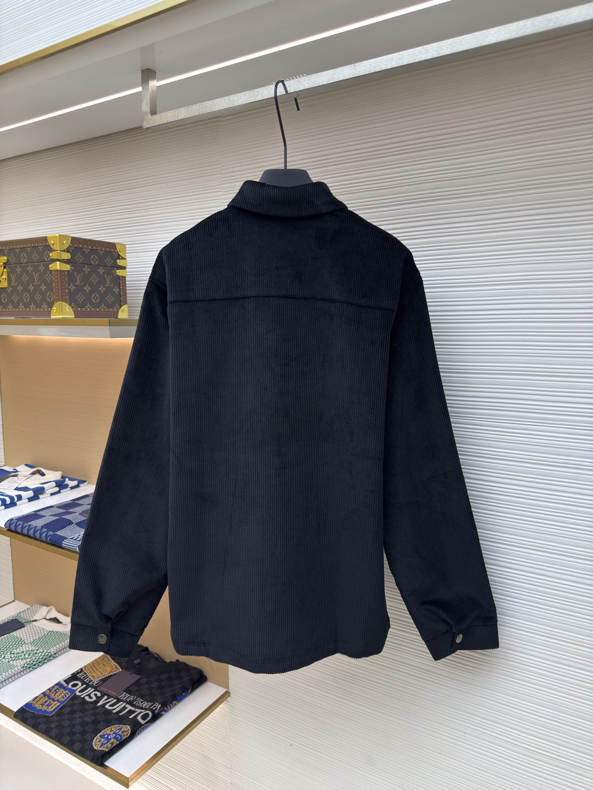 Prada Midnight Black Corduroy Overshirt - Image 4
