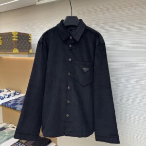 Prada Midnight Black Corduroy Overshirt
