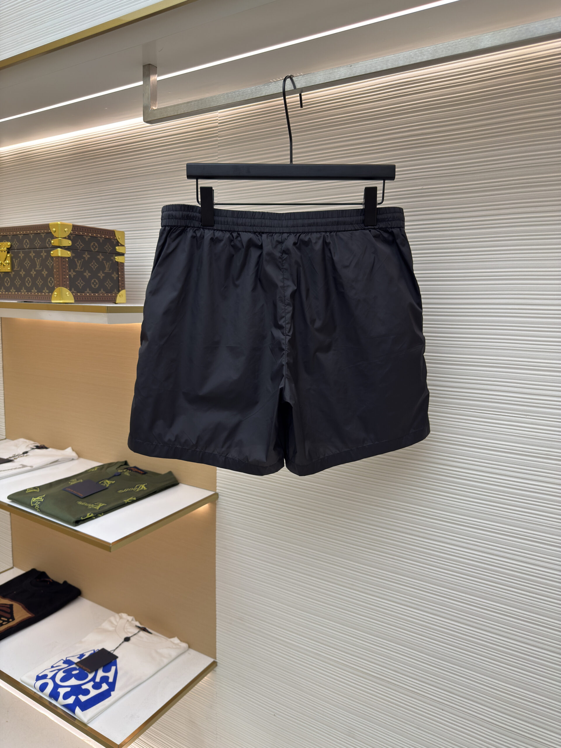 Prada Re-Nylon Triangle Logo Nylon Shorts Black - Image 4