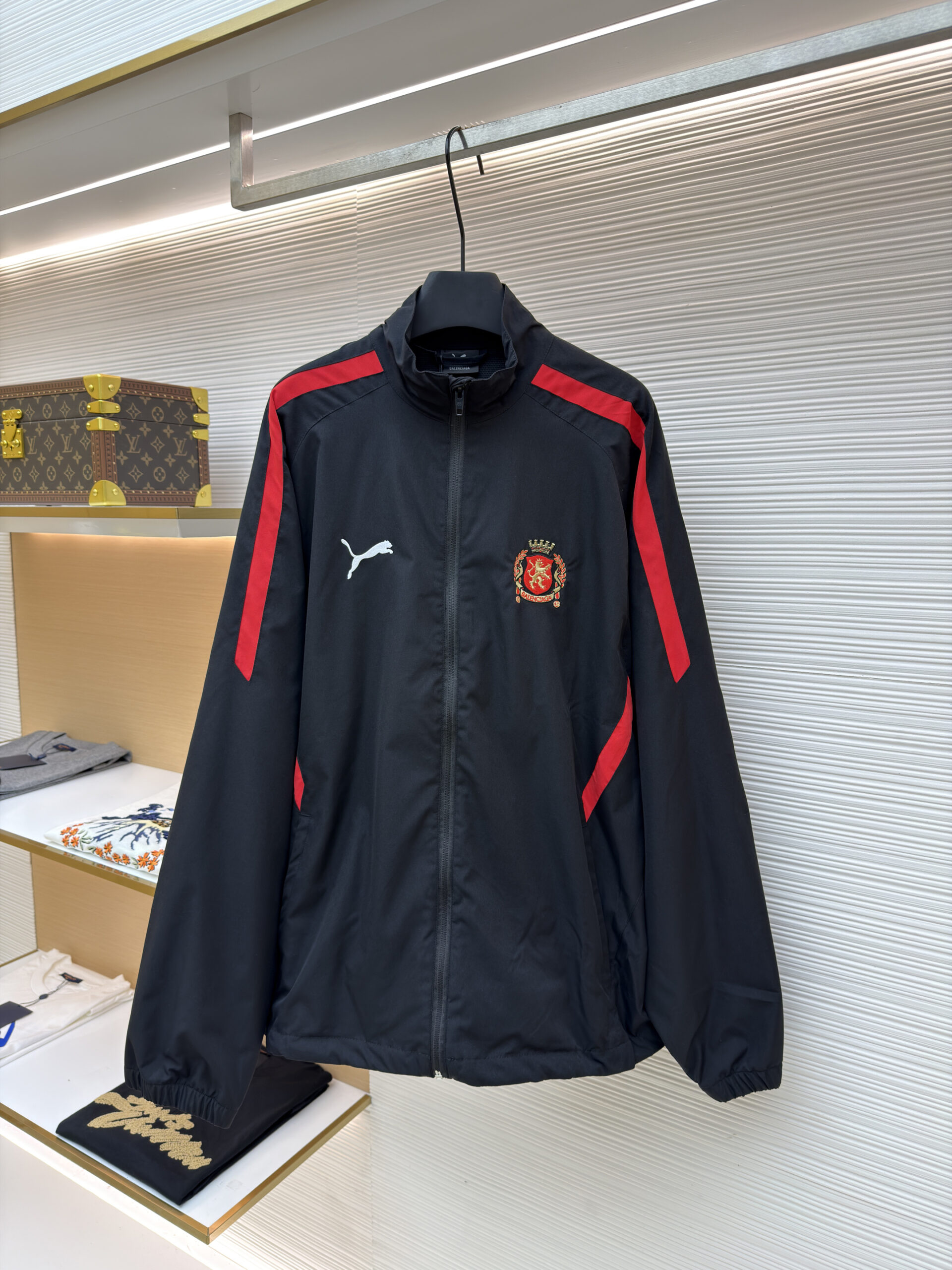 Puma Red-Striped Technical Track Jacket