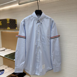 Thom Browne Light Blue Cotton Shirt