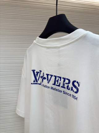 Men's Louis Vuitton White Lovers Graphic T-Shirt