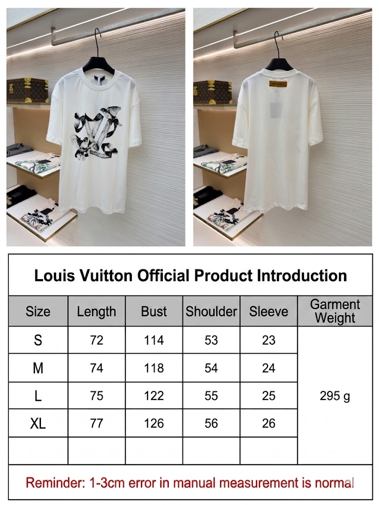 Louis Vuitton White Men’s Heavyweight Cotton Bird Ribbon Graphic Logo T-Shirt - Image 4