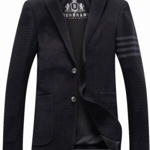 Men's Textured Stripe Sleeve Blazer