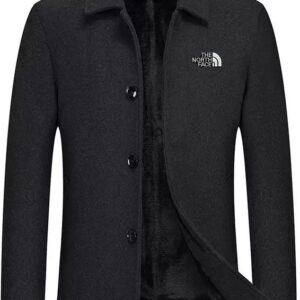 Men's Classic Wool Blend Overcoat for Smart Casual Wear.