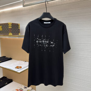 Givenchy Distressed Logo Glitch Black T-Shirt