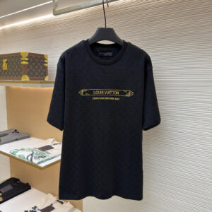 Louis Vuitton Embroidered Black Jacquard T-Shirt
