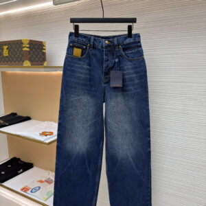 Louis Vuitton Wide-Leg Blue Jeans